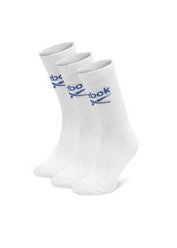Zestaw 3 par wysokich skarpet unisex Reebok R0258-SS24 (3-pack) Biały ze sklepu eobuwie.pl w kategorii Skarpetki męskie - zdjęcie 181292492