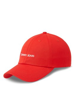 Czapka z daszkiem Tommy Jeans Tjw Linear Logo Cap AW0AW15845 Czerwony ze sklepu eobuwie.pl w kategorii Czapki z daszkiem damskie - zdjęcie 181292511