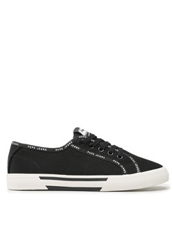 Tenisówki Pepe Jeans Brady Rib W PLS31437 Czarny ze sklepu eobuwie.pl w kategorii Trampki damskie - zdjęcie 181292773