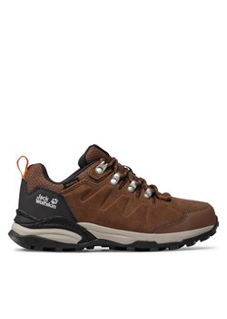 Trekkingi Jack Wolfskin Refugio Texapore Low W 4050821 Brązowy ze sklepu eobuwie.pl w kategorii Buty trekkingowe damskie - zdjęcie 181293211