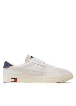 Sneakersy Tommy Jeans Vulcanized Ess EM0EM01106 Beżowy ze sklepu eobuwie.pl w kategorii Trampki męskie - zdjęcie 181293252
