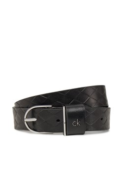 Pasek Damski Calvin Klein Ck Metal Round Buckle 2.5_Braid K60K613152 Czarny ze sklepu eobuwie.pl w kategorii Paski damskie - zdjęcie 181293634