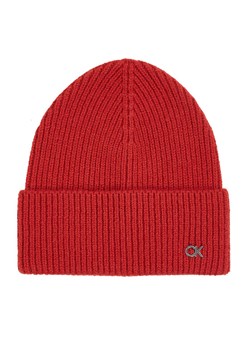Czapka Calvin Klein K60K612592 Czerwony ze sklepu eobuwie.pl w kategorii Czapki zimowe damskie - zdjęcie 181294330