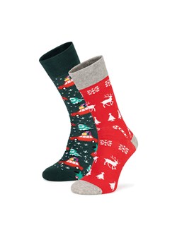 Zestaw 2 par wysokich skarpet unisex Lasocki 2MB-004-AW24 (2-pack) Kolorowy ze sklepu eobuwie.pl w kategorii Skarpetki męskie - zdjęcie 181294363