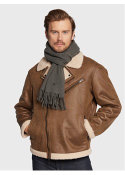 Szalik Tommy Hilfiger Elevated Plaque AM0AM10376 Szary ze sklepu eobuwie.pl w kategorii Szaliki męskie - zdjęcie 181294373