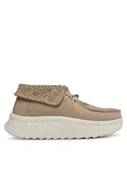 Półbuty Hey Dude Wendy Peak Fold Boot Suede 40256-255 Beżowy ze sklepu eobuwie.pl w kategorii Półbuty damskie - zdjęcie 181294544