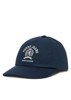 Czapka z daszkiem Tommy Jeans Tjm Crest Cap AM0AM13286 Granatowy ze sklepu eobuwie.pl w kategorii Czapki z daszkiem męskie - zdjęcie 181295551