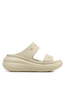 Klapki Crocs Classic Crush Sandal 207670 Beżowy ze sklepu eobuwie.pl w kategorii Klapki damskie - zdjęcie 181295874