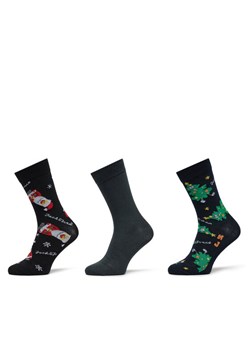 Zestaw 3 par wysokich skarpet dziecięcych Jack&Jones Junior Holly Jolly 12267021 Czarny ze sklepu eobuwie.pl w kategorii Skarpetki dziecięce - zdjęcie 181296574