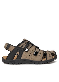 Sandały Geox Uomo Sandal Strada U4524C 000EK C6738 Brązowy ze sklepu eobuwie.pl w kategorii Sandały męskie - zdjęcie 181297033