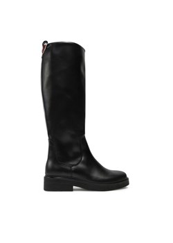Kozaki Tommy Hilfiger Premium Leather Long Boot FW0FW08180 Czarny ze sklepu eobuwie.pl w kategorii Kozaki damskie - zdjęcie 181297044
