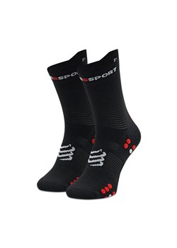 Skarpety wysokie unisex Compressport Pro Racing Socks V4.0 Run High XU00046B_906 Czarny ze sklepu eobuwie.pl w kategorii Skarpetki męskie - zdjęcie 181297333