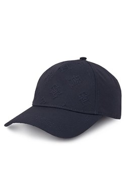 Czapka z daszkiem Tommy Hilfiger Monogram Debossed Cap AW0AW15328 Granatowy ze sklepu eobuwie.pl w kategorii Czapki z daszkiem damskie - zdjęcie 181299541