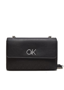Torebka Calvin Klein Re-Lock Conv Shoulder Bag_Jqc K60K612641 Czarny ze sklepu eobuwie.pl w kategorii Listonoszki - zdjęcie 181299904