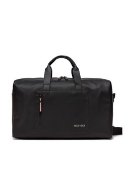 Torba weekendowa Tommy Hilfiger Th Pique Duffle AM0AM11779 Czarny ze sklepu eobuwie.pl w kategorii Torby podróżne - zdjęcie 181300220