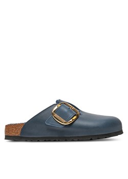 Klapki Birkenstock Boston Bb Shearling Leoi 1028014 Granatowy ze sklepu eobuwie.pl w kategorii Klapki damskie - zdjęcie 181300240