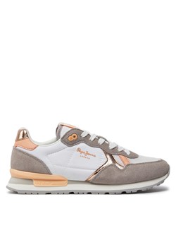 Sneakersy Pepe Jeans Brit Heritage W PLS31474 Biały ze sklepu eobuwie.pl w kategorii Buty sportowe damskie - zdjęcie 181300283