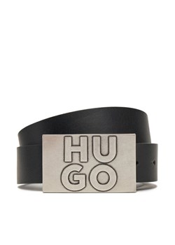 Pasek Męski HUGO 50537037 Czarny ze sklepu eobuwie.pl w kategorii Paski męskie - zdjęcie 181300303