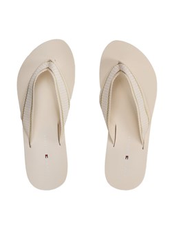 Japonki Tommy Hilfiger Th Webbing Flip Flop FW0FW07262 Beżowy ze sklepu eobuwie.pl w kategorii Klapki damskie - zdjęcie 181300660