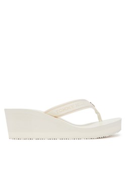 Japonki Tommy Hilfiger Th Stripes Wedge Beach Sandal FW0FW08521 Biały ze sklepu eobuwie.pl w kategorii Klapki damskie - zdjęcie 181300720