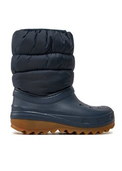 Śniegowce Crocs Crocs Classic Neo Puff Boot K 207684 Niebieski ze sklepu eobuwie.pl w kategorii Buty zimowe dziecięce - zdjęcie 181301530