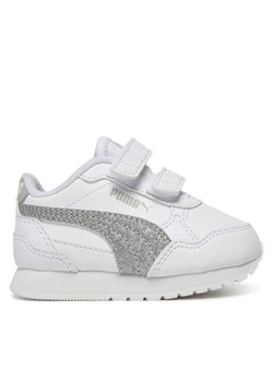 Sneakersy Puma St Runner V4 Sl Glitter V Inf 401592 01 Biały ze sklepu eobuwie.pl w kategorii Buty sportowe dziecięce - zdjęcie 181302482