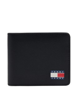 Duży Portfel Męski Tommy Jeans Tjm Heritage Leather Cc Wallet AM0AM13371 Czarny ze sklepu eobuwie.pl w kategorii Portfele męskie - zdjęcie 181302642