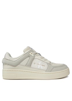 Sneakersy Calvin Klein Jeans Basket Cupsole Low Mix Ml Fad YW0YW01301 Beżowy ze sklepu eobuwie.pl w kategorii Buty sportowe damskie - zdjęcie 181302780
