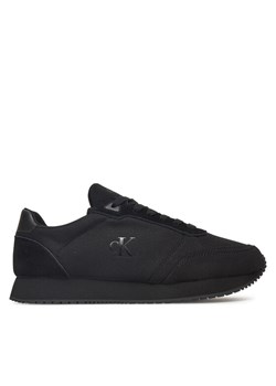 Sneakersy Calvin Klein Jeans Runner Sock Laceup Mg Canvas YM0YM01217 Czarny ze sklepu eobuwie.pl w kategorii Buty sportowe męskie - zdjęcie 181302951