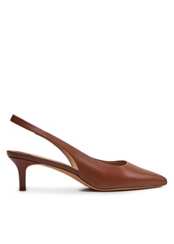 Sandały Lauren Ralph Lauren 802927937002 Brązowy ze sklepu eobuwie.pl w kategorii Czółenka - zdjęcie 181303601