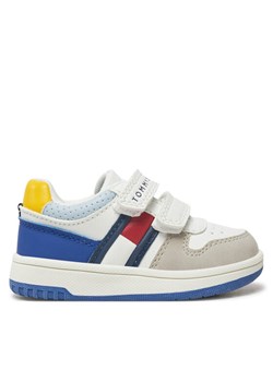 Sneakersy Tommy Hilfiger Flag Low Cut Velcro Sneaker T1X9-33844-1269 M Biały ze sklepu eobuwie.pl w kategorii Buty sportowe dziecięce - zdjęcie 181303784
