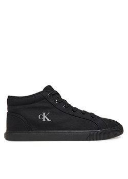 Sneakersy Calvin Klein Jeans Ess Vulc Mid Mg Canvas YM0YM01210 Czarny ze sklepu eobuwie.pl w kategorii Trampki męskie - zdjęcie 181303963