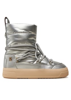 Śniegowce Tommy Hilfiger FW0FW08442 Srebrny ze sklepu eobuwie.pl w kategorii Śniegowce damskie - zdjęcie 181304004