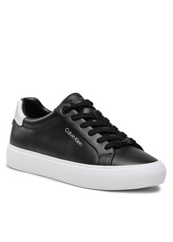 Sneakersy Calvin Klein Vulc Lace Up HW0HW01681 Czarny ze sklepu eobuwie.pl w kategorii Buty sportowe damskie - zdjęcie 181304363