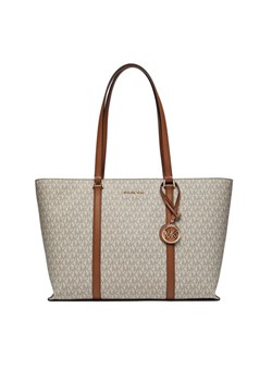 Torebka MICHAEL Michael Kors Temple Tote 30R4G1LT3B Beżowy ze sklepu eobuwie.pl w kategorii Torby Shopper bag - zdjęcie 181304670