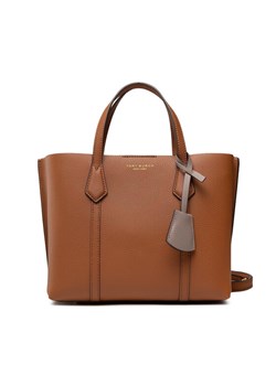 Torebka Tory Burch Perry Small Triple-Compartment Tote 81928 Brązowy ze sklepu eobuwie.pl w kategorii Torby Shopper bag - zdjęcie 181305033