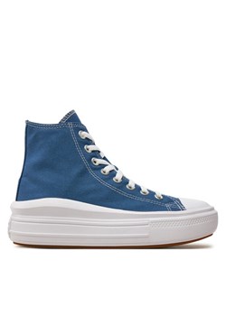 Trampki Converse Chuck Taylor All Star Move Platform A09395C Niebieski ze sklepu eobuwie.pl w kategorii Trampki damskie - zdjęcie 181305041