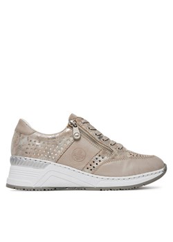 Sneakersy Rieker N4327-80 Beżowy ze sklepu eobuwie.pl w kategorii Buty sportowe damskie - zdjęcie 181305410
