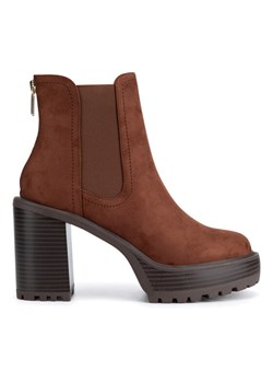 Botki Nine West WFA3374-1 Brązowy ze sklepu eobuwie.pl w kategorii Botki - zdjęcie 181306230