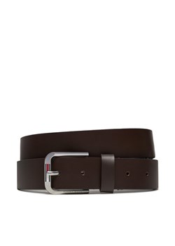 Pasek Męski Tommy Jeans Austin 3.5 AM0AM12338 Brązowy ze sklepu eobuwie.pl w kategorii Paski męskie - zdjęcie 181306520