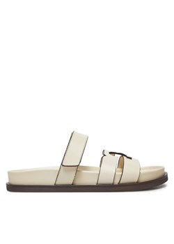Klapki Tory Burch Ines Sport Slide 161636 Écru ze sklepu eobuwie.pl w kategorii Klapki damskie - zdjęcie 181307833