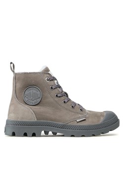 Trapery Palladium Pampa Hi Zip Wl 95982-055-M Szary ze sklepu eobuwie.pl w kategorii Workery damskie - zdjęcie 181308014