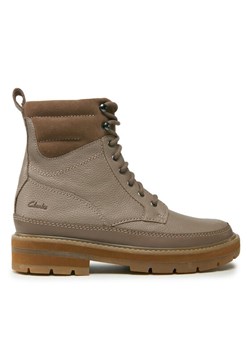 Trapery Clarks PragueStyle K. 261749026 Brązowy ze sklepu eobuwie.pl w kategorii Buty zimowe dziecięce - zdjęcie 181308310