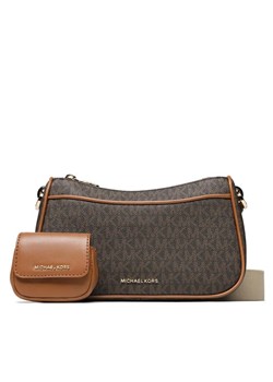 Torebka MICHAEL Michael Kors Jet Set 32S3GJ6C8B Brązowy ze sklepu eobuwie.pl w kategorii Listonoszki - zdjęcie 181309010