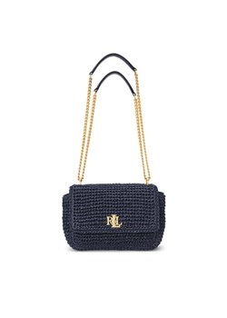 Torebka LAUREN RALPH LAUREN Woven Straw Medium Sophee Shoulder Bag 431920043005 Granatowy ze sklepu eobuwie.pl w kategorii Kopertówki - zdjęcie 181309211