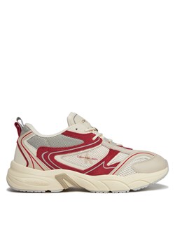Sneakersy Calvin Klein Jeans Retro Tennis Su-Mesh YM0YM00589 Beżowy ze sklepu eobuwie.pl w kategorii Buty sportowe męskie - zdjęcie 181309581