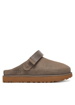 Klapki Ugg W Goldenstar Clog 1138252 Szary ze sklepu eobuwie.pl w kategorii Klapki damskie - zdjęcie 181309624