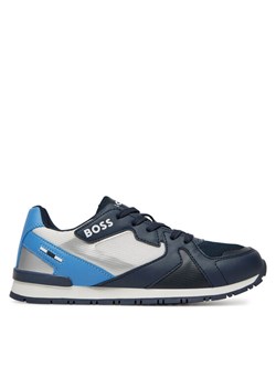 Sneakersy BOSS J51646 S Granatowy ze sklepu eobuwie.pl w kategorii Buty sportowe dziecięce - zdjęcie 181309783
