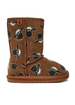 Śniegowce EMU Australia Shaun The Sheep Print K13107 Brązowy ze sklepu eobuwie.pl w kategorii Buty zimowe dziecięce - zdjęcie 181310082