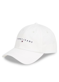 Czapka z daszkiem Tommy Jeans Tjm Linear Logo Cap AM0AM12958 Biały ze sklepu eobuwie.pl w kategorii Czapki z daszkiem męskie - zdjęcie 181310234